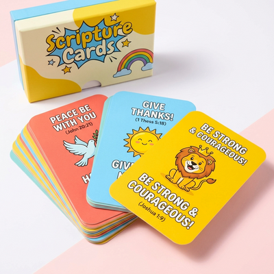Bible Wisdom Scripture Cards - comic style illustrated verse cards