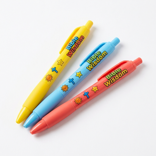 Bible Wisdom Comic Pens - set of 3 colorful comic themed pens